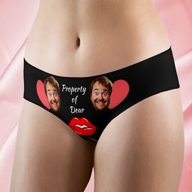 Picture of Custom Face Women's Panties -  Custom Text Underwear - Gifts for Wife and Girlfriend