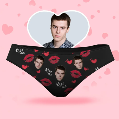 Picture of Custom Face Women's Panties - Kiss Me Style Underwear - Gifts for Wife and Girlfriend