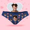 Picture of Custom Face Women's Panties - Pink Heart With His Face Style Underwear - Gifts for Wife and Girlfriend