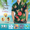 Picture of Custom Photo Hawaiian Shirts & Shorts - Personalized Face Photo Short Sleeve Casual Hawaiian Shirts for Family - Best Summer Beach Party Shirts - Style #11