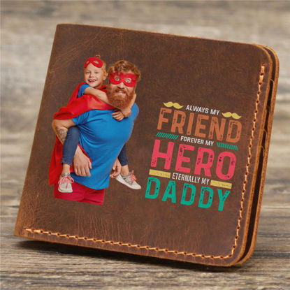 Picture of Custom Father's day Wallet - Personalized Wallet for Dad - Gift for Christmas Birthday
