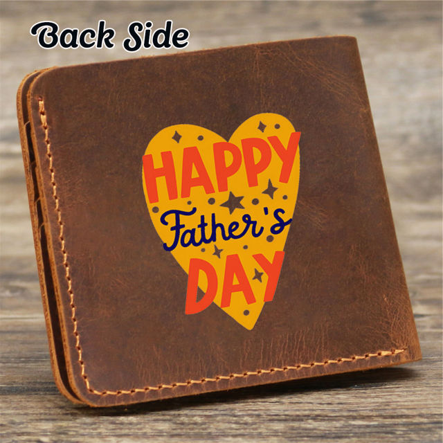 Picture of Custom Father's day Wallet - Personalized Wallet for Dad - Gift for Christmas Birthday