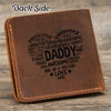 Picture of Custom Father's day Wallet - Personalized Wallet for Dad - Gift for Christmas Birthday