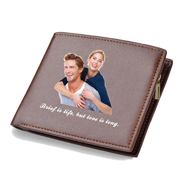 Picture of Custom Photo Trifold Wallet - Personalized Wallet for Loved One - Best Gift for Christmas and Birthday