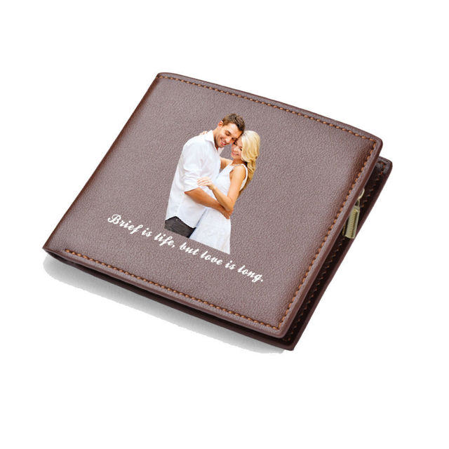 Picture of Custom Photo Trifold Wallet - Personalized Wallet for Loved One - Best Gift for Christmas and Birthday