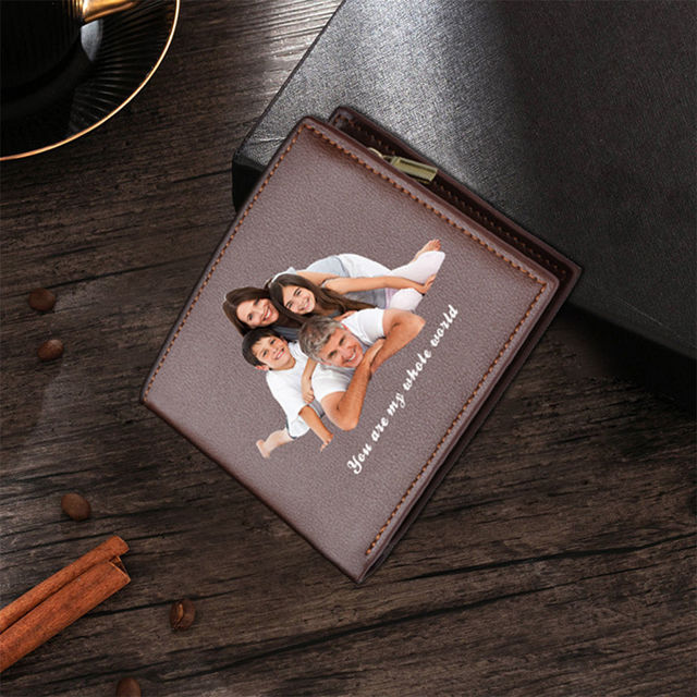 Picture of Custom Photo Trifold Wallet - Personalized Wallet for Loved One - Best Gift for Christmas and Birthday