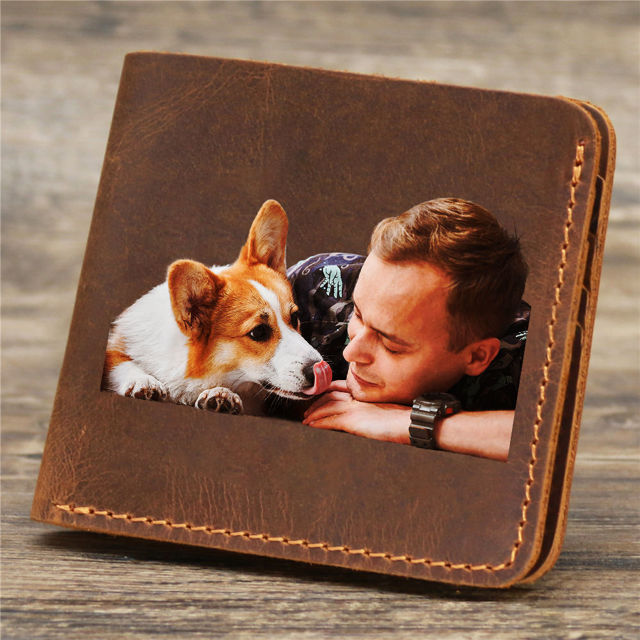 Picture of Custom Photo Wallet - Personalized Wallet Father's Day Gift - Christmas Gift, Birthday Gift