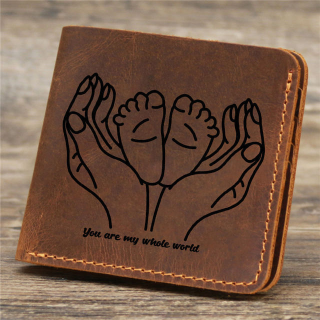 Picture of Custom Wallet for Men - Personalized Wallet for Loved One - Father's Day Birthday Gift