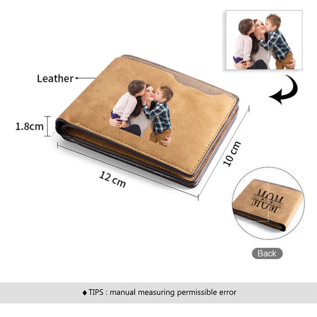 Picture of Custom Name Wallet - Personalized Wallet For Parents - Christmas Gifts