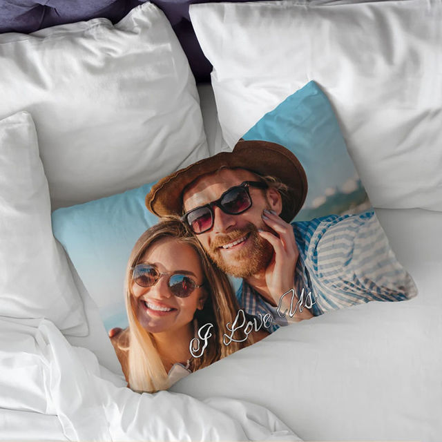 Picture of Personalized Rectangle Photo Pillowcase - Custom Pillow Case - Housewarming Gift