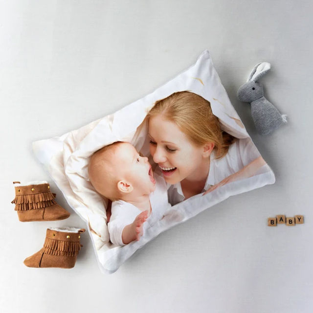 Picture of Personalized Rectangle Photo Pillowcase - Custom Pillow Case - Housewarming Gift