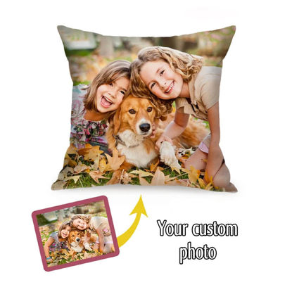 Picture of Personalized Square Photo Pillowcase  - Custom Pillow Case - Unique Gift for Christmas, Anniversary or Birthday