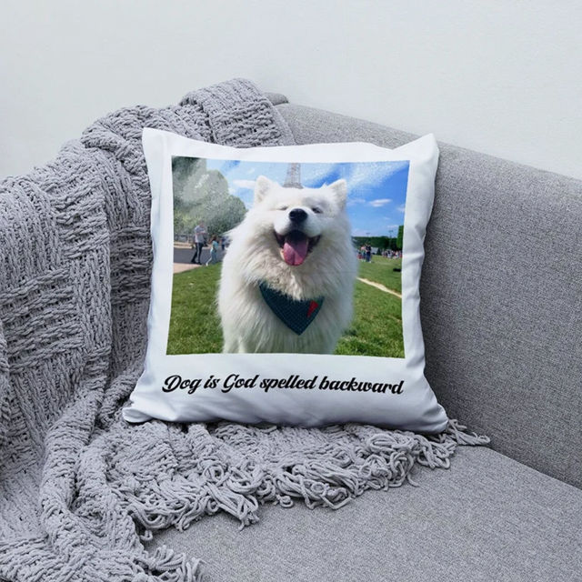 Picture of Personalized Square Photo Pillowcase  - Custom Pillow Case - Unique Gift for Christmas, Anniversary or Birthday