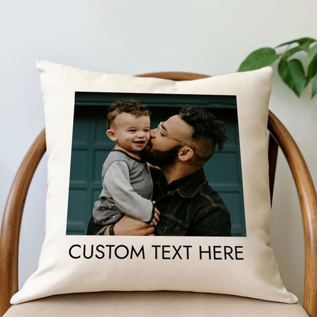 Picture of Personalized Square Photo Pillowcase  - Custom Pillow Case - Unique Gift for Christmas, Anniversary or Birthday