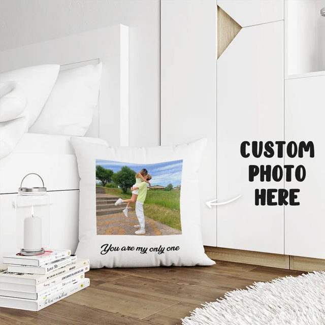 Picture of Personalized Square Photo Pillowcase  - Custom Pillow Case - Unique Gift for Christmas, Anniversary or Birthday