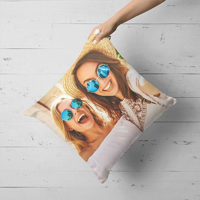 Picture of Personalized Square Photo Pillowcase  - Custom Pillow Case - Unique Gift for Christmas, Anniversary or Birthday