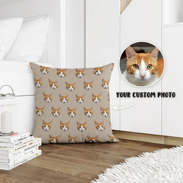 Picture of Personalized Face Pillow case - Pillow case with Multiple Faces  - Housewarming Gift for Loved one