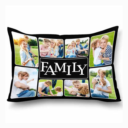 Picture of Personalized Photo Rectangle Pillow case - Custom with Multiple Photos - Best Gift for Housewarming Or Christmas