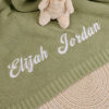 Picture of Custom Embroidered Baby Blanket - Custom Embroidered Name Car Blanket - Personalized Knitted Cotton Nap Blanket