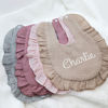 Picture of Custom Embroidered Baby Bibs - Custom Embroidered Ruffle Bibs - Personalized Baby Cotton Bibs