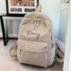 Picture of Personalized Canvas Backpack - Custom Embroidered Backpack - High School Backpack - Custom Embroidered Preppy Backpack