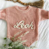 Picture of Personalized Baby and Toddler Personalized Embroidered Sweaters - Custom Name Embroidered Bodysuit Sweaters - Knitted Christmas Sweaters