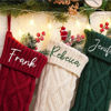 Picture of Personalised Christmas embroidered stockings - Custom family name Christmas stockings - Custom knitted Christmas stockings