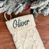 Picture of Personalised Christmas embroidered stockings - Custom family name Christmas stockings - Custom knitted Christmas stockings