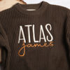 Picture of Personalized Embroidered Name Sweater for Child - Custom Embroidery Sweaters - Knitted Xmas Sweater