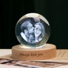 Picture of Custom 3D Laser Crystal Ball  - Laser Etched Photo in a Ball  Memory Gifts For Dad Mom Children Parents