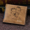 Picture of Custom Engraved Trifold Wallet - Personalized Photo Wallet for Men - Christmas or Father's day Gift