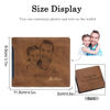 Picture of Custom Engraved Trifold Wallet - Personalized Photo Wallet for Men - Christmas or Father's day Gift