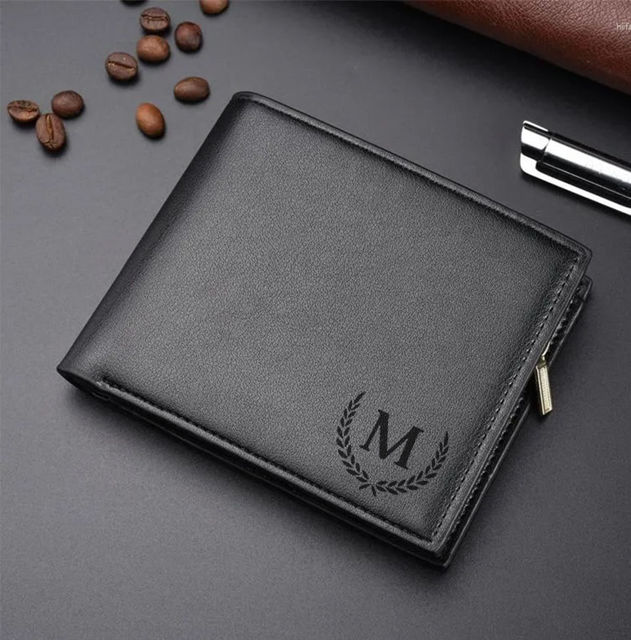 Picture of Custom Engraved Trifold Wallet - Personalized Name Wallet for Men - Christmas Gift