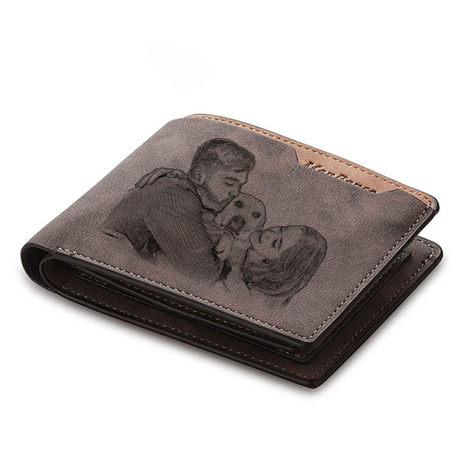 Picture of Custom Photo Wallet for Men - Personalized Wallet for Father's Day - Christmas Gift - Birthday Gift