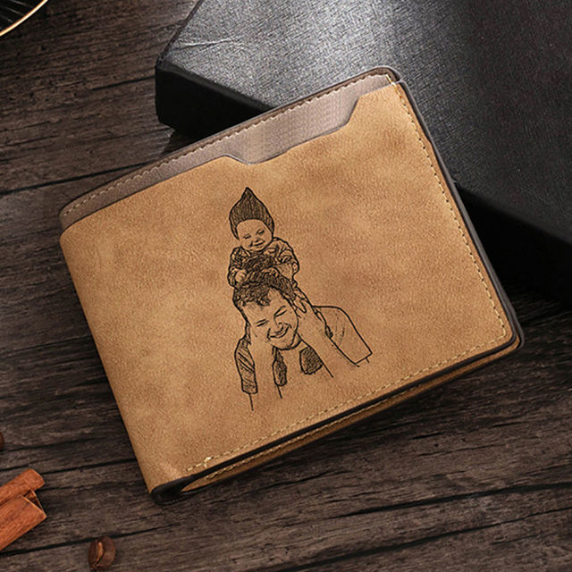 Picture of Personalized Wallet for Men - Custom Photo Wallet -  Christmas Gift - Birthday Gift - Farther's Day Gift