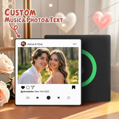 Picture of Valentine's Day Gift - Personalised Spotify Plaque Magnet - Custom Fridge Magnet with song