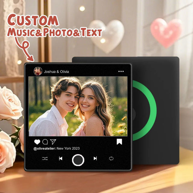 Picture of Valentine's Day Gift - Personalised Spotify Plaque Magnet - Custom Fridge Magnet with song