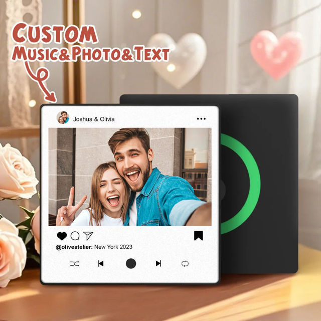 Picture of Valentine's Day Gift - Personalised Spotify Plaque Magnet - Custom Fridge Magnet with song