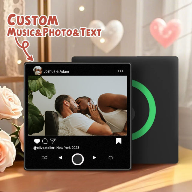 Picture of Valentine's Day Gift - Personalised Spotify Plaque Magnet - Custom Fridge Magnet with song