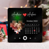 Picture of Valentine's day Custom Fridge Magnet with Photo - Personalised Spotify Plaque Magnet - Fridge Magnet with Calendar