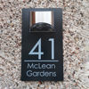 Picture of Custom Printing Black house sign with solar light - Acrylic Number Door Signs Plaque - LED Lit Number