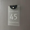 Picture of Custom Printing House Sign with Solar Light - Rectangle Acrylic Number Door Signs Plaque - LED Lit Number