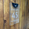 Picture of Custom Printing House Sign with Solar Light - Rectangle Acrylic Number Door Signs Plaque - LED Lit Number