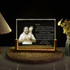 Picture of Custom Crystal Photo Frame: Personalized Crystal Photo Frame With A Warm Color Light Base