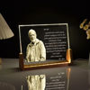 Picture of Custom Crystal Photo Frame: Personalized Crystal Photo Frame With A Warm Color Light Base