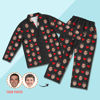 Picture of Personalized pajamas Customized photo pajamas Customized family pajamas complete set - full of loves