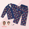 Picture of Personalized pajamas Customized photo pajamas Customized family pajamas complete set - full of loves