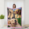 Picture of Custom Photo Blanket | Personalized Family Blanket with 3 Photos | Make Your Own Blankets | Gifts for Family