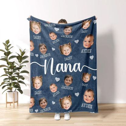 Picture of Customized Photo Blankets for Mother's Day | Gift for Nana | Christmas Gift