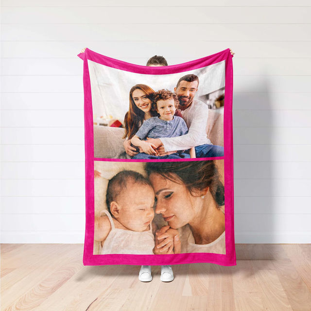 Picture of Customized Family Blankets for Gifts | Personalized Photo Blanket